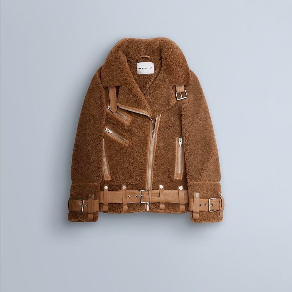 Sold- The Arrivals shearling Moya moto jacket